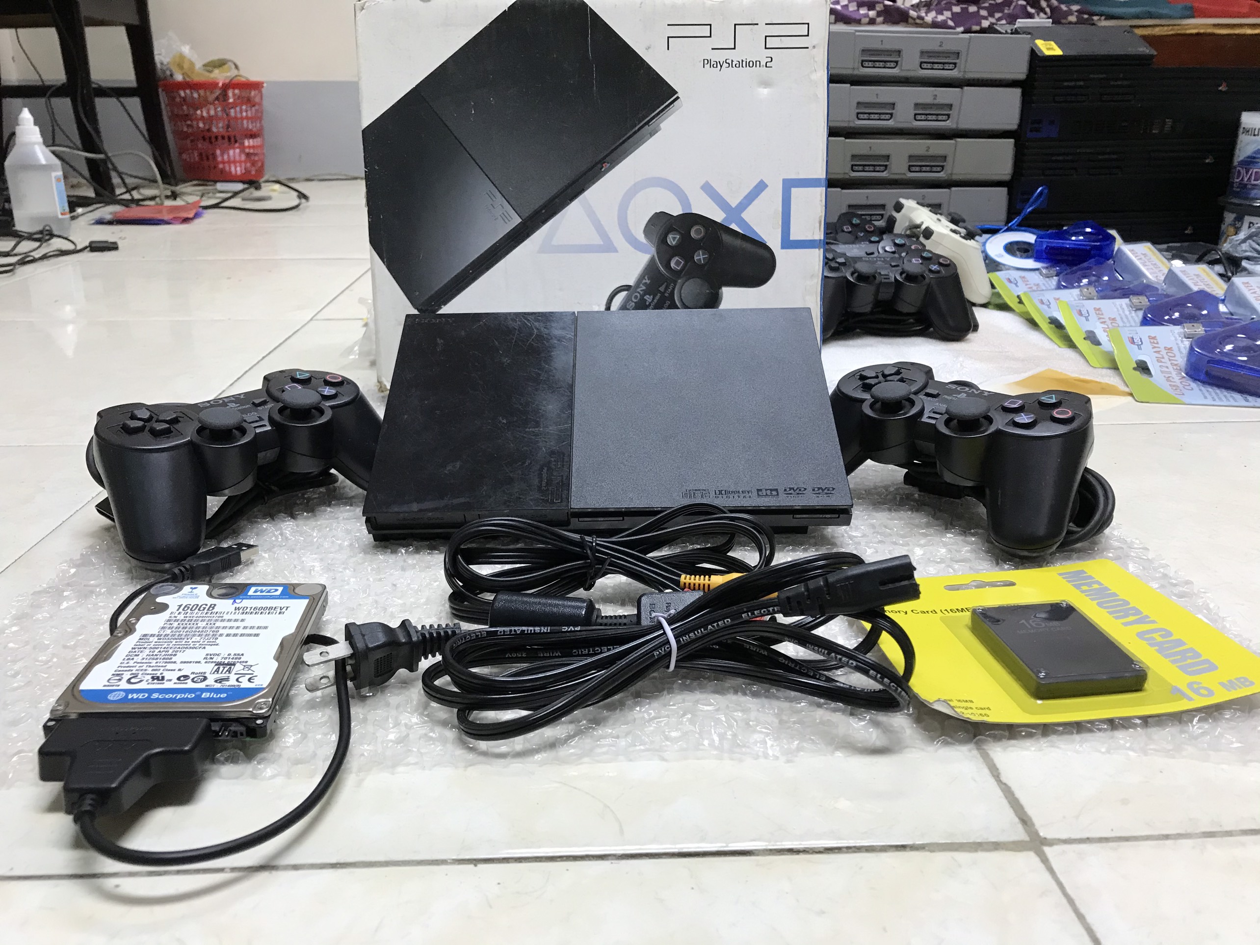 Máy Chơi Game PS2 Slim, Fat Kèm Ổ Cứng Ngoài Từ 120Gb - 750Gb Chứa Hàng Trăm Game Ps1, Ps2, Nes, Snes, Gba, Gbc, Sega... Cài Game Theo Yêu Cầu