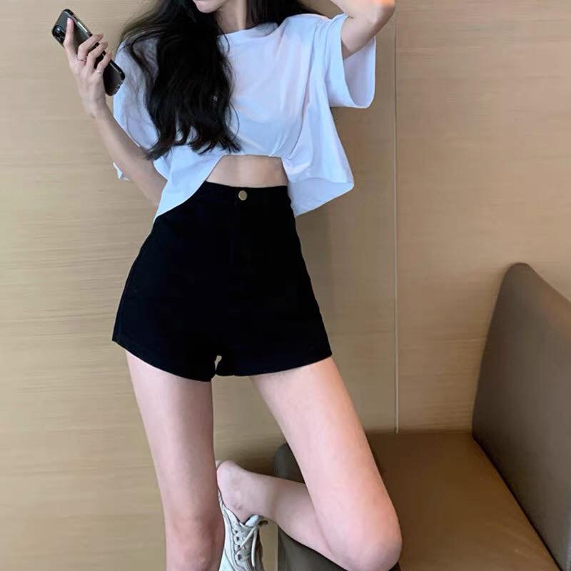Quần short kaki không túi form tôn dáng nữ