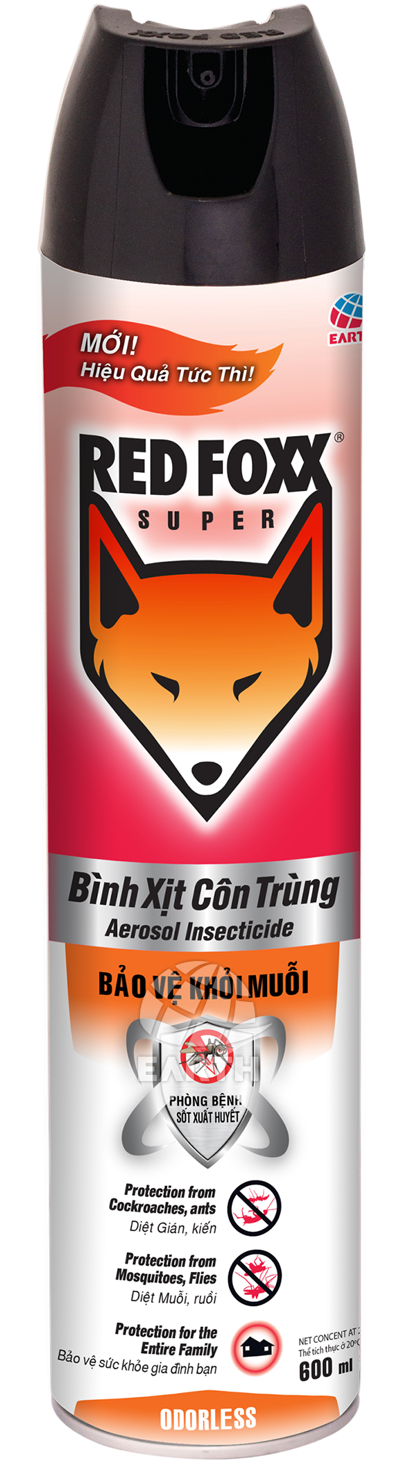 Bình xịt muỗi và côn trùng Redfoxx 600ml.