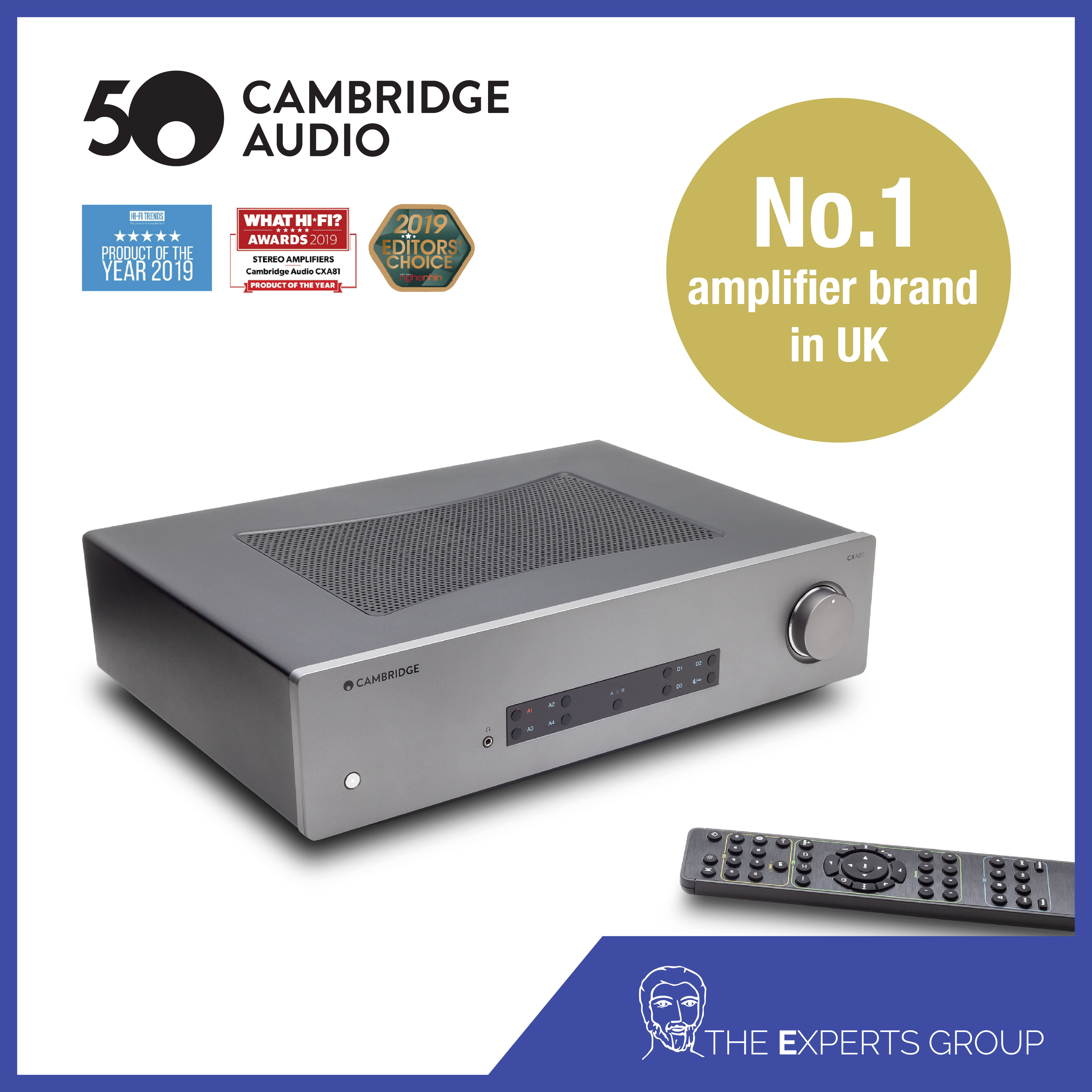 Amply tích hợp cambridge audio cxa81 màu lunar grey