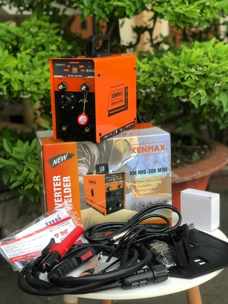 Máy hàn km mig 200 kenmax 5 chức năng dây Mig rời- Tặng cuộn dây 1 KG + đôi bao tay- 3 béc hàn
