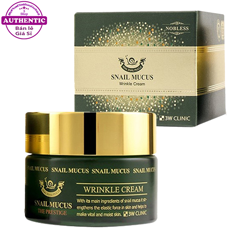 Kem Dưỡng 3W CLINIC Snail Mucus Ốc Sên Chống Lão Hóa KOREA