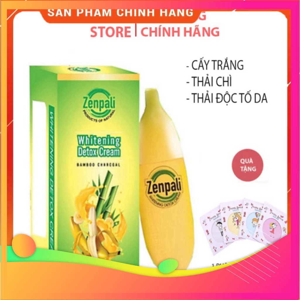 Sale Chuối Cấy Trắng Zenpali, Chuối Giảm Thâm, Chuối Thải Chì Zenbali Whitening Detox Cream 30gr PTS