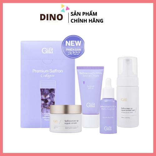 Bộ 5 Sản Phẩm Dưỡng Trắng Gilaa Saffront Healthy White Mới Nhất 2022