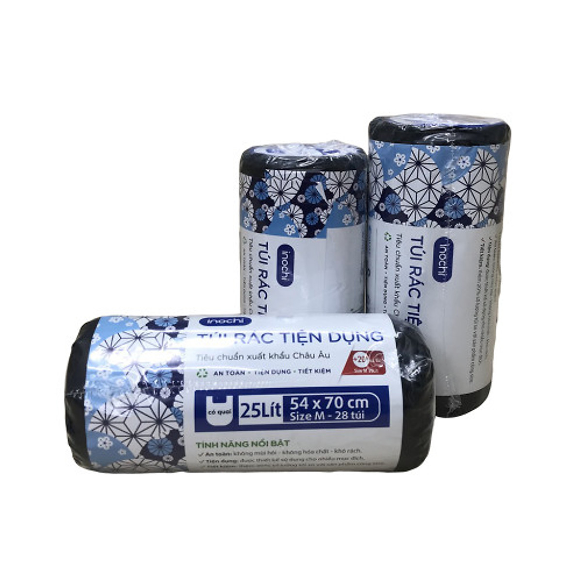 Túi rác tự hủy có quai tiện dụng Soji hàng xuất Nhật Bản, Châu Âu 10L- 25L Nhựa nguyên sinh không mùi, dai và khó rách