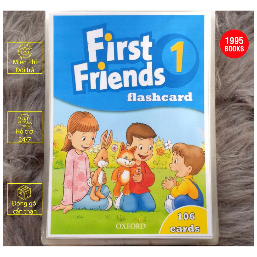 Thẻ học tiếng anh first friends 1 + flash card cho bé + 1995 books
