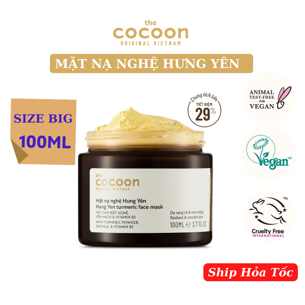 Mặt nạ nghệ Hưng Yên Cocoon giúp da rạng rỡ và mịn màng 100ml