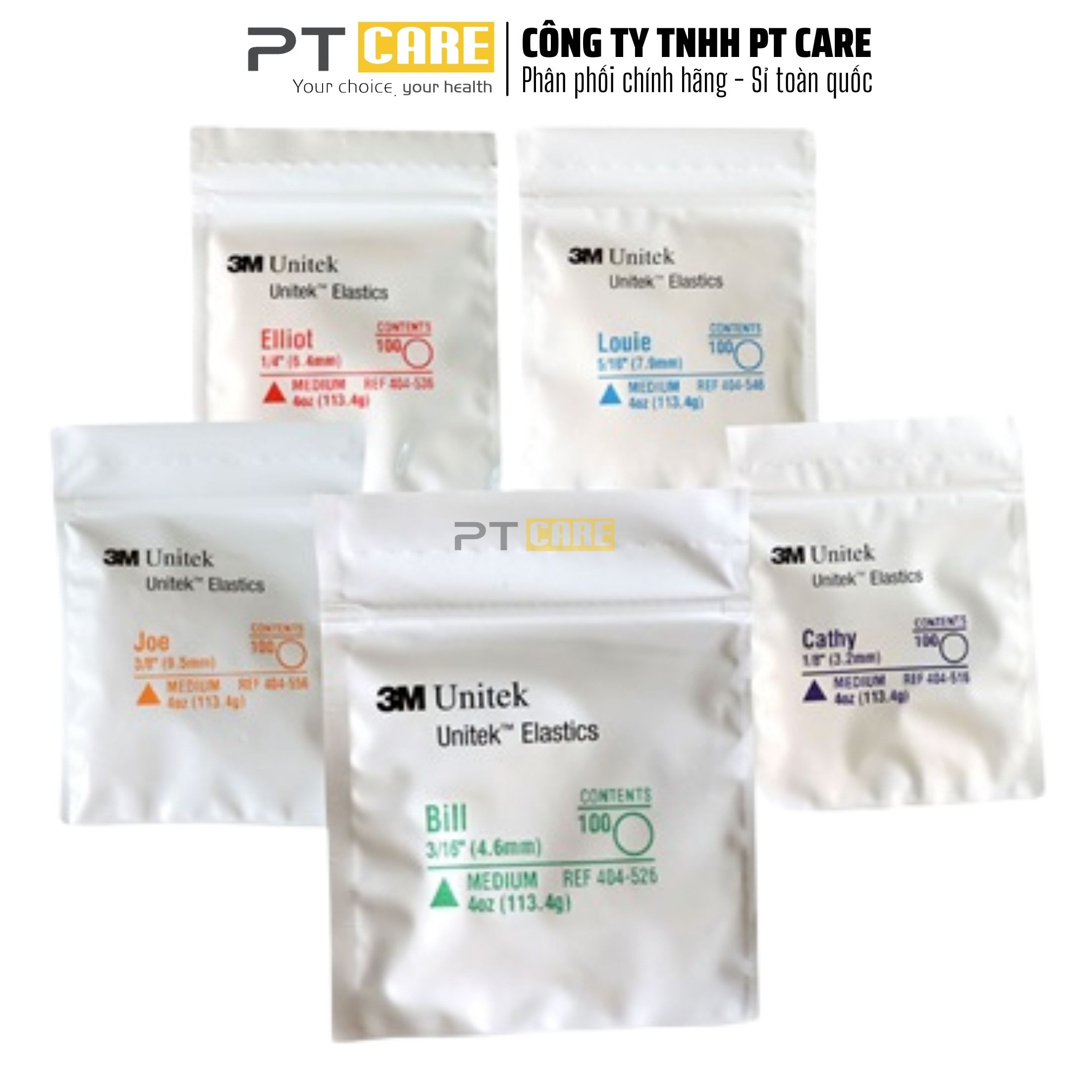 PT CARE | Thun Kéo Niềng Răng, Chun Liên Hàm Chỉnh Nha 3M Unitek Elastics 3.5oz 4oz 6oz