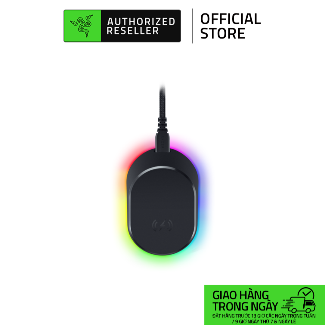 Razer Mouse Dock Pro - Wireless Mouse Charging Dock with Integrated 8K Hz Transceiver | Magnetic Wireless Charging | Integrated HyperPolling 8K Hz Transceiver | Anti