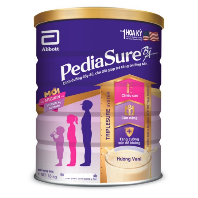 [HCM]Sữa bột Pediasure hương vani 1.6kg