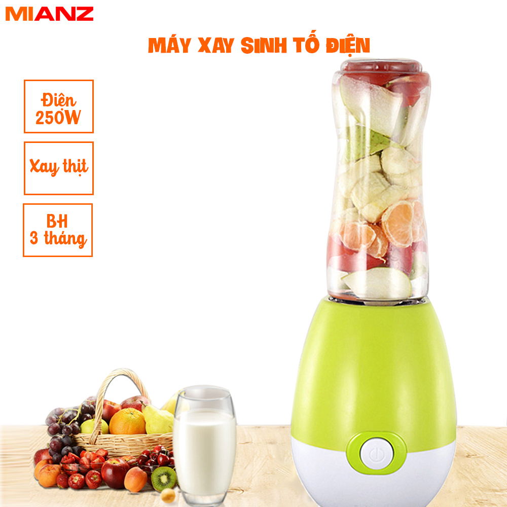Máy xay sinh tố blender - Máy xay thịt cầm tay - Công suất 250W - Dung tích 500ML MUA 01 TẶNG 01 CỌ RỬA - Bảo hành 3 tháng Kaizo Mart