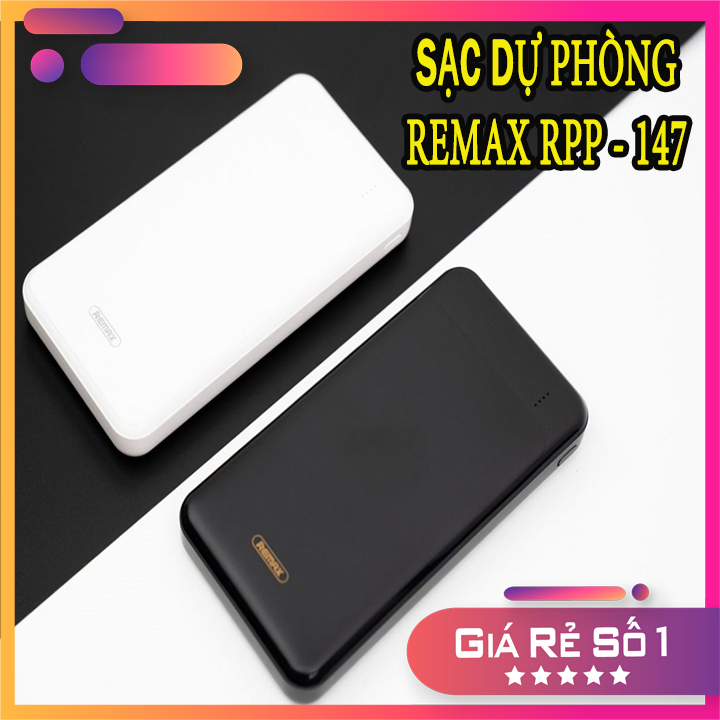 Sạc dự phòng 10.000mah full box - pin sạc chính hãng remax rpp-147 - skythuongmai - 70002