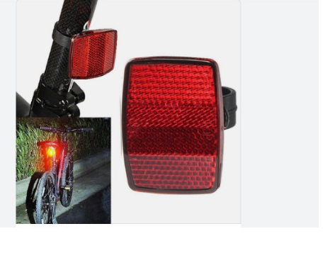Combo 2c phản quang vuông gắn trước sau xe đạp