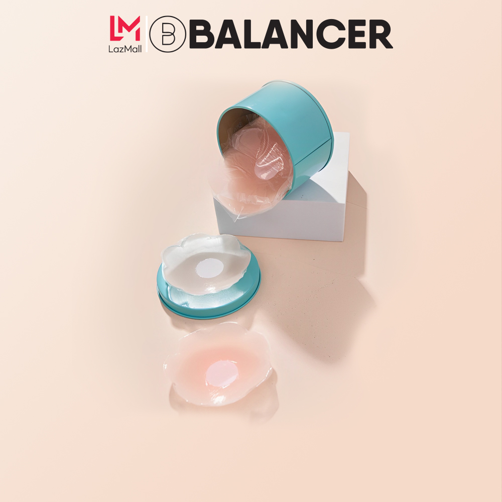 Hộp 10 Miếng (5 Cặp) BALANCER Dán Ngực Silicon Hình Hoa Cao Cấp - Miếng Dán Dấy Nhũ Hoa - Miếng Dán Ti - Phụ Kiện Đồ Ngủ Đồ Lót - Áo Ngực Dán - 999