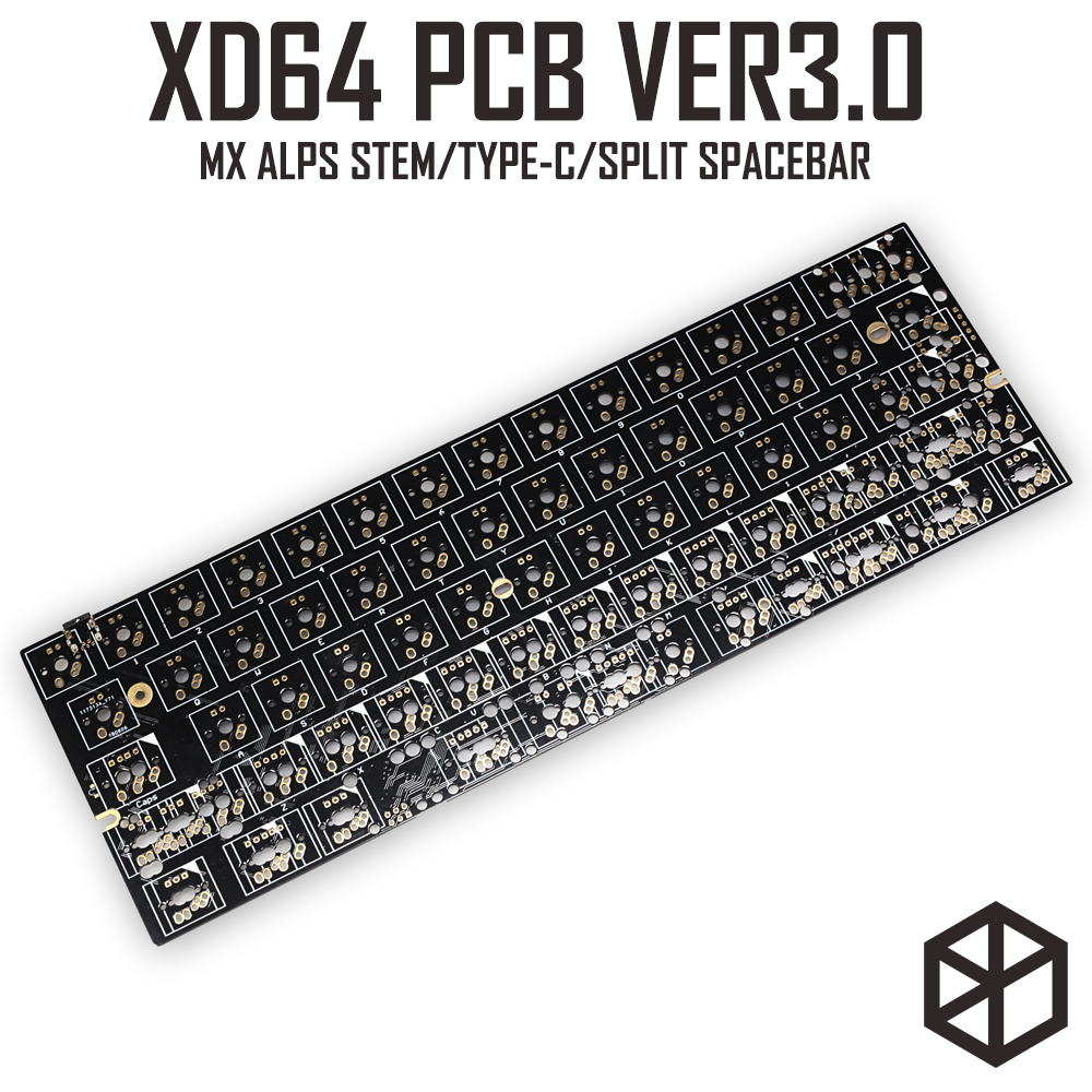 Xd60 xd64 3.0 PCB Bàn Phím Cơ khí Kit underglow RGB gh60 60 lập trình MX Alps STEM chia Spacebar Loại C