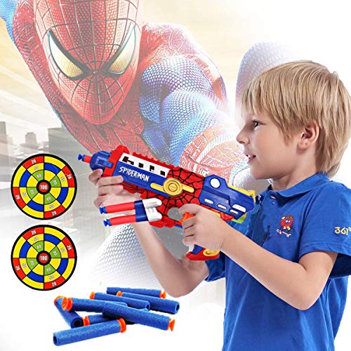 Đồ Chơi Avengers Sung Bắn Đan Xốp Dùng Cơ Vận Động Ngoài Trời Kiểu Nerf Spiderman Ironman Hulk