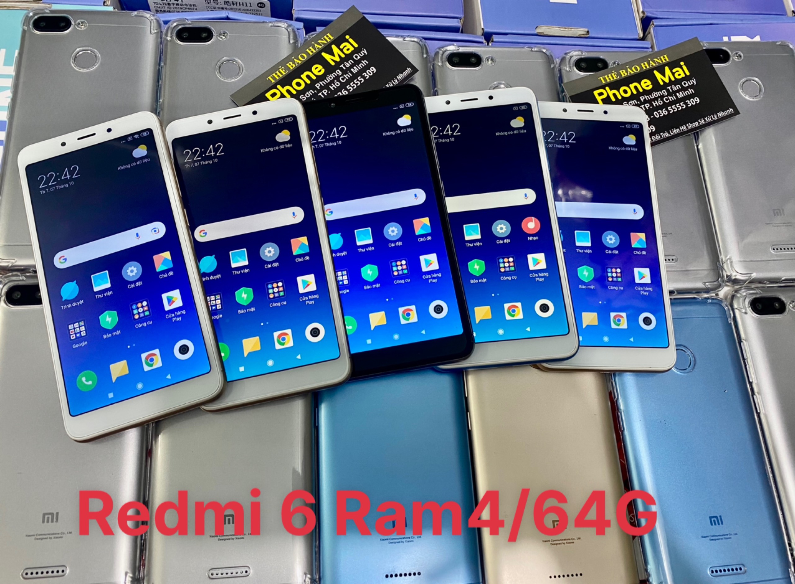 Điện thoại Xiaomi Redmi 6 Ram 4G/64G Android 8.1.0 máy đẹp, Full Tiếng Việt, Chơi game liên quân freefire mượt