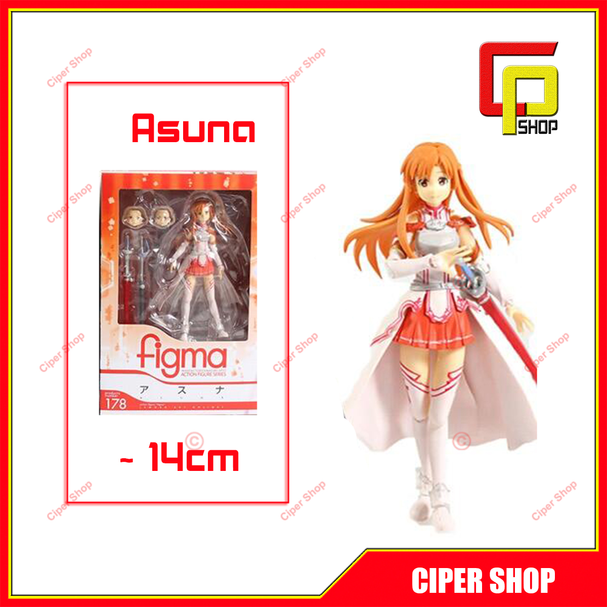 Mô hình Figma Asuna 178 - Figure Action Asuna 178  - Figure Sword Art Online