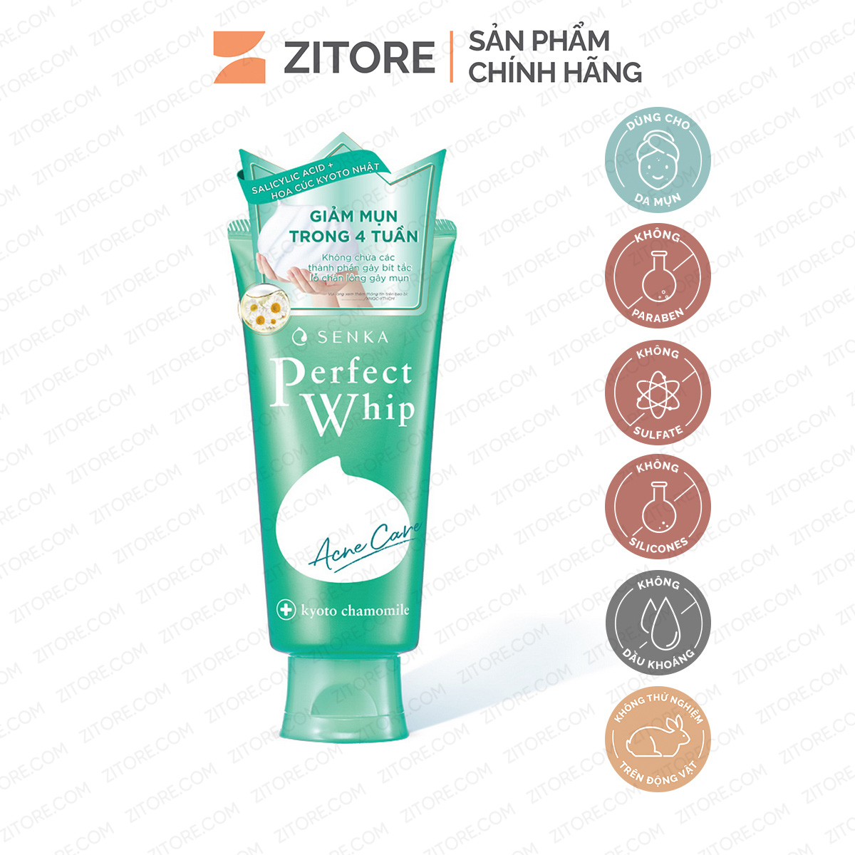 Sữa rửa mặt senka dành cho da mụn 100g - sản phẩm chính hãng tại zitore