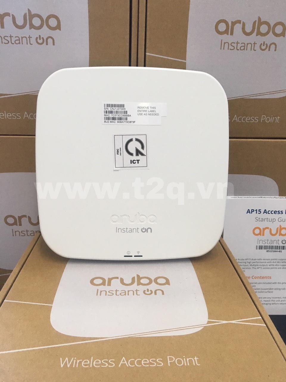 Access point - aruba instant on ap15 chuẩn ac tốc độ 2133mbps băng tần kép mu-mimo - hàng chính hãng