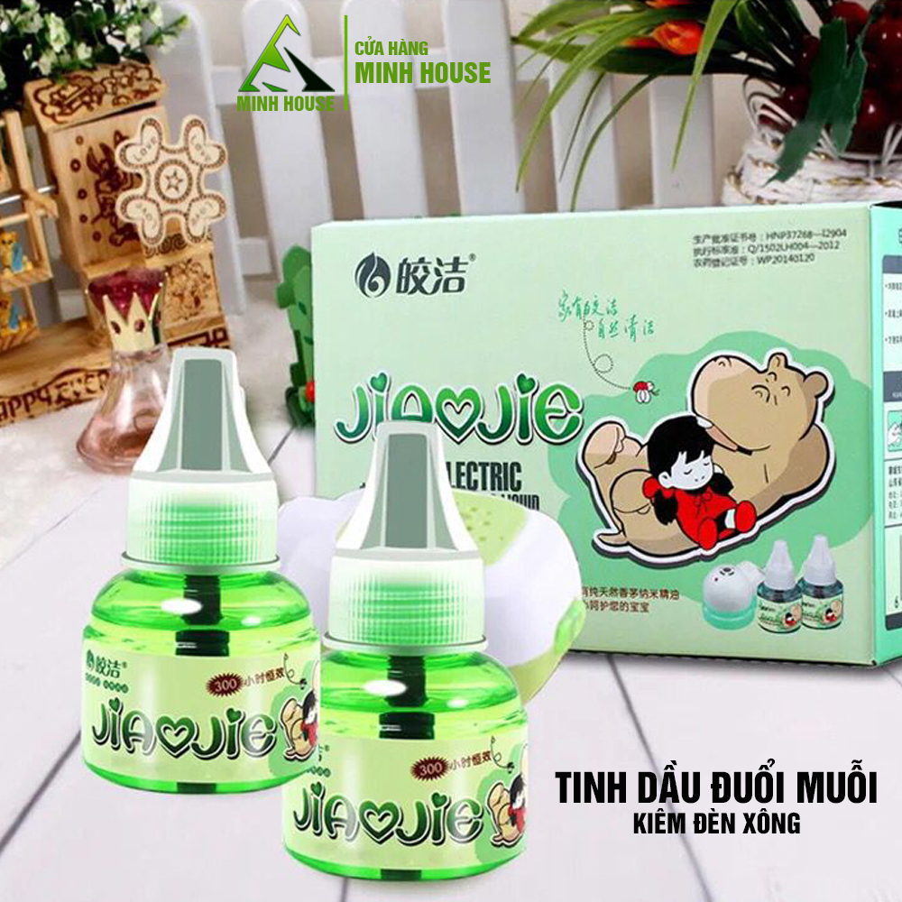 Combo Set Bộ Đèn Xông tinh dầu Thiên Trúc Quỳ đuổi muỗi JiaoJie, côn trùng Minh House