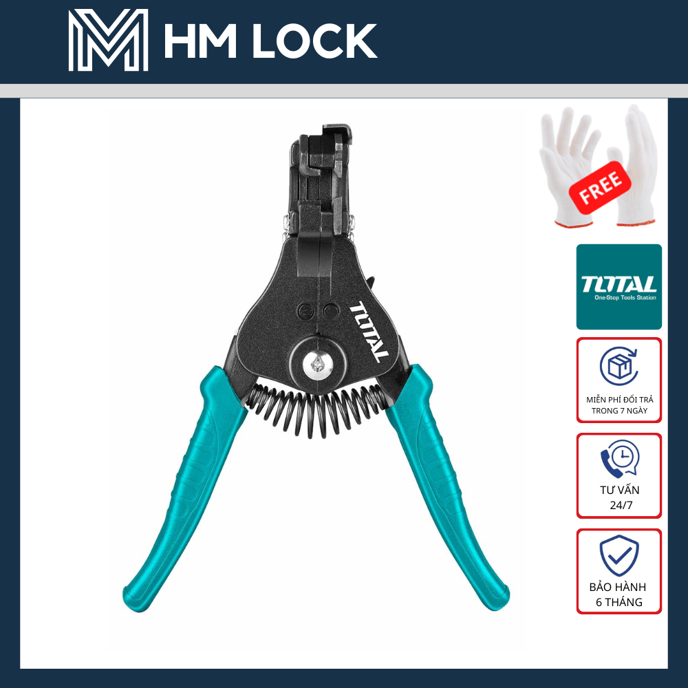 Kềm tuốt dây điện 9 inch total - hàng chính hãng - tht1591 - hm lock