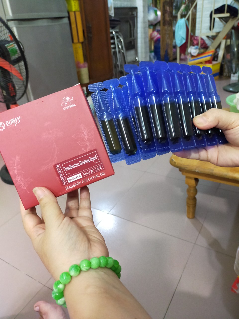 5 ống tinh dầu hỏa long giảm đau nhức xương khớp, đau mỏi vai gáy, thoái hóa cột sống
