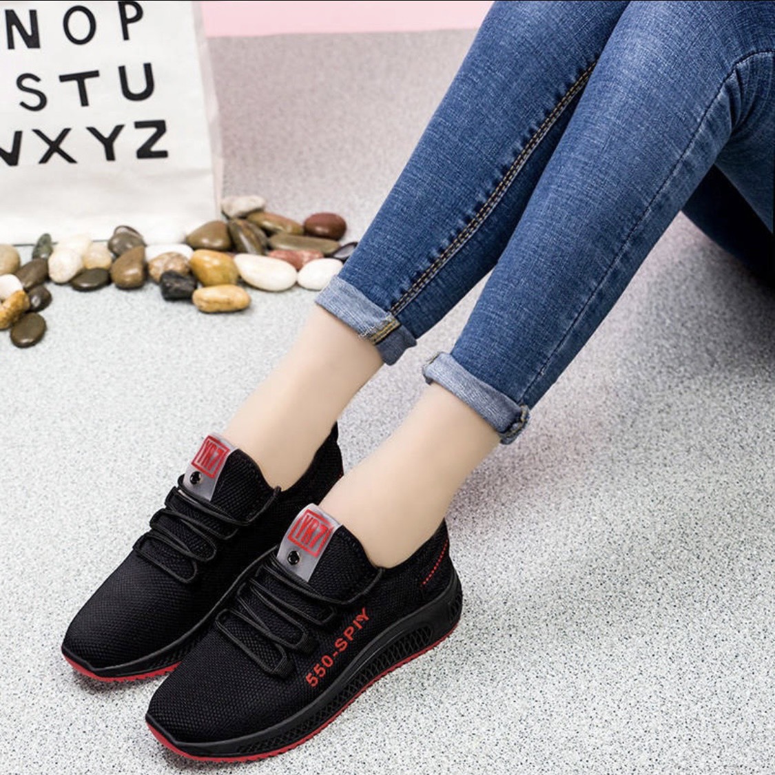 Giầy nữ sneaker spiy kiểu dáng thể thao, giày thể thao nữ - mã 550