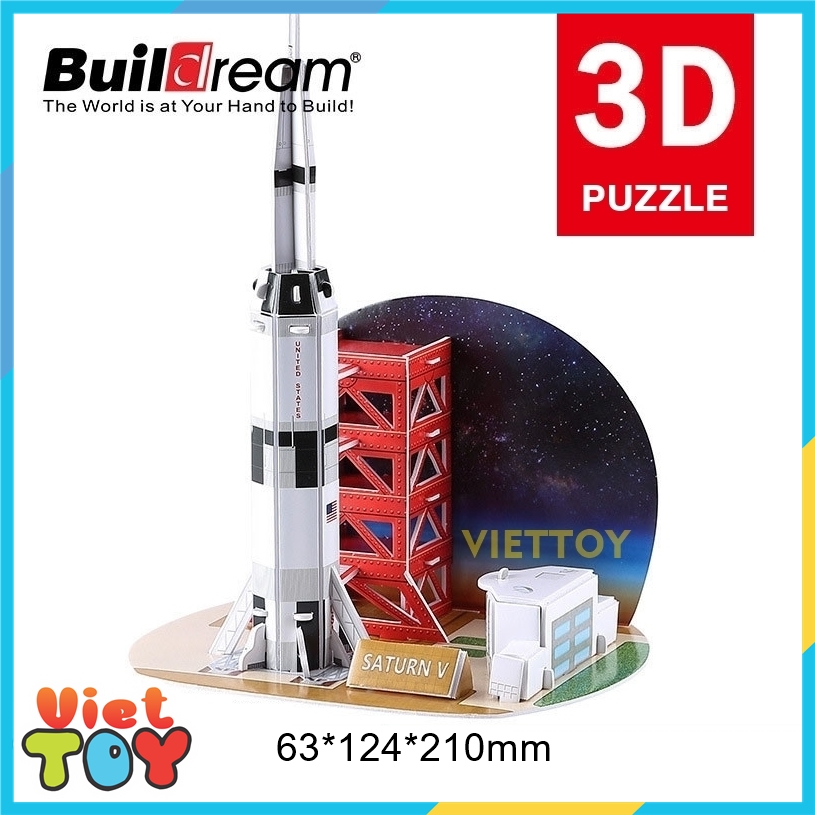 Bộ lắp ráp mô hình 3d buildream saturn v - mh001