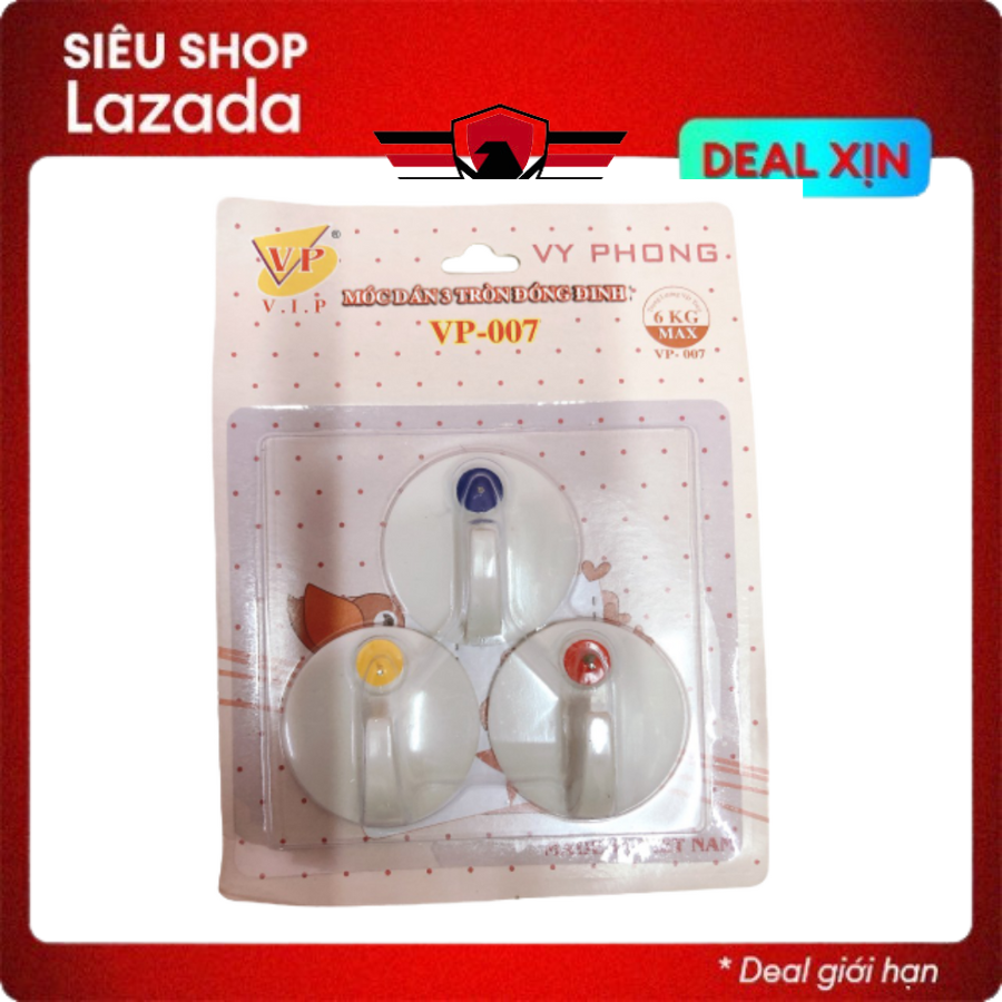 Bộ ba móc treo dán tường cực kỳ chắc chắn - Huy Tưởng