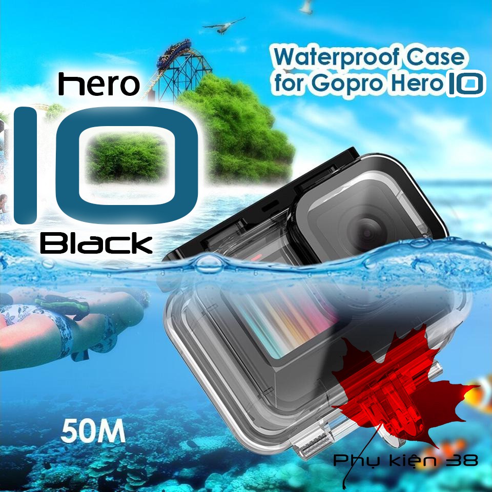 Case chống nước cho case gopro hero 10 - bộ phụ kiện gopro 10