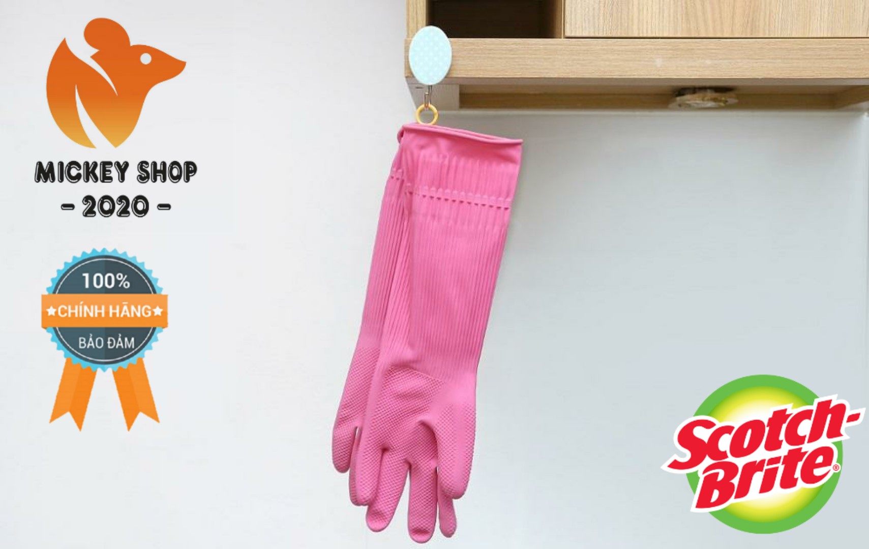 Combo 2 cặp găng tay scotch brite 3m gia dụng có móc treo