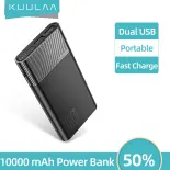 【50% OFF Voucher】KUULAA Power Bank 10000mAh Fast Charge PowerBank Sạc nhanh PowerBank 10000 mAh Bộ sạc pin ngoài USB cho Xiaomi Mi 10
