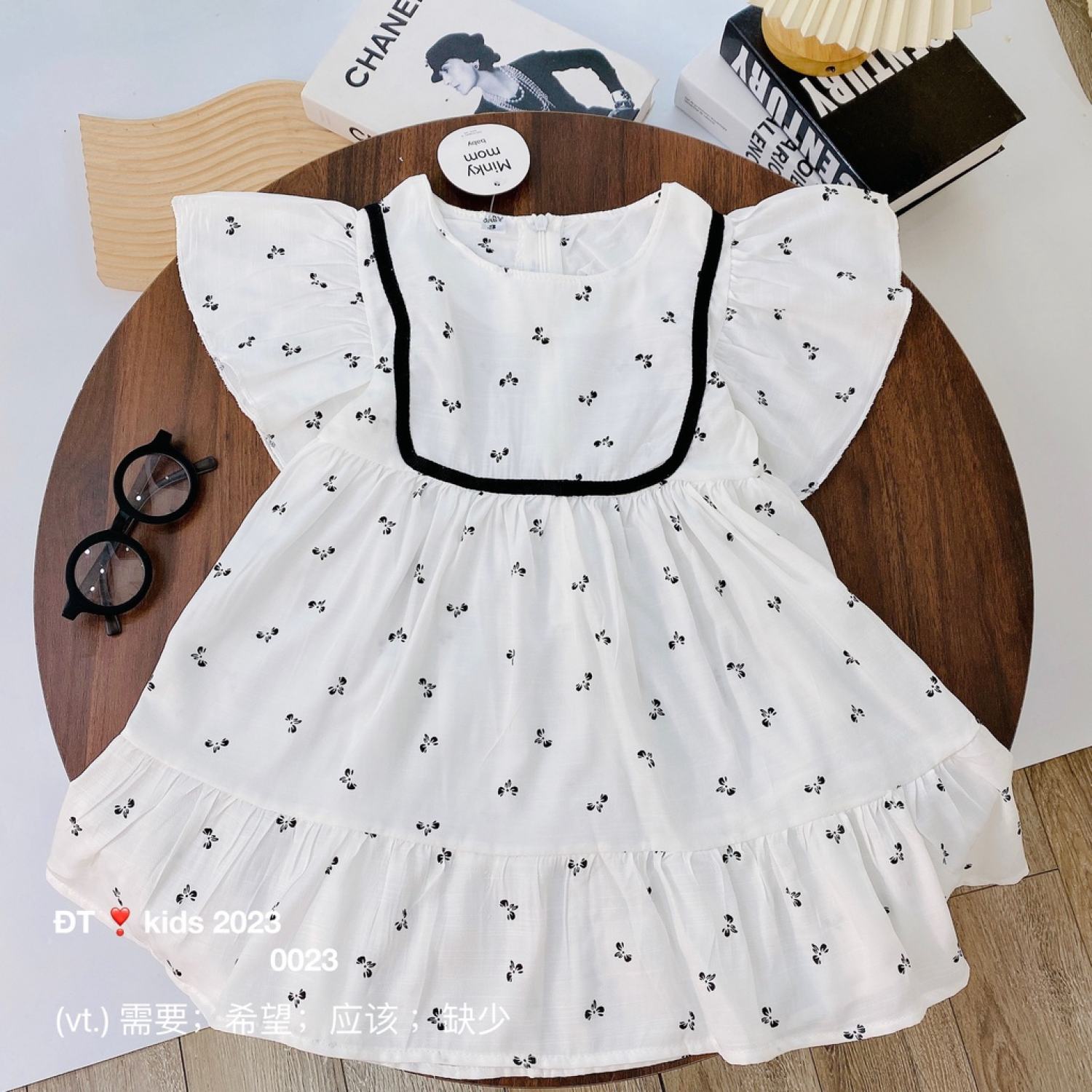 Váy chấm bi bé gái, váy đầm mùa hè điệu đà xinh xắn cho bé gái từ 10 - 30kg