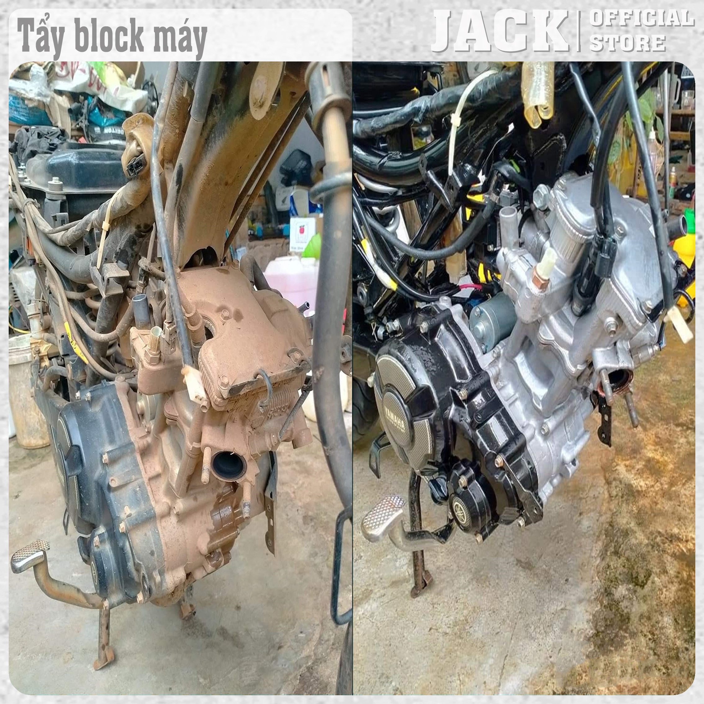 Tẩy block máy, tẩy rửa lốc máy, tẩy rửa xe, tẩy dầu mỡ đa năng đánh bay các loại dầu mỡ siêu sạch dạng xịt tiện lợi jack 650ml