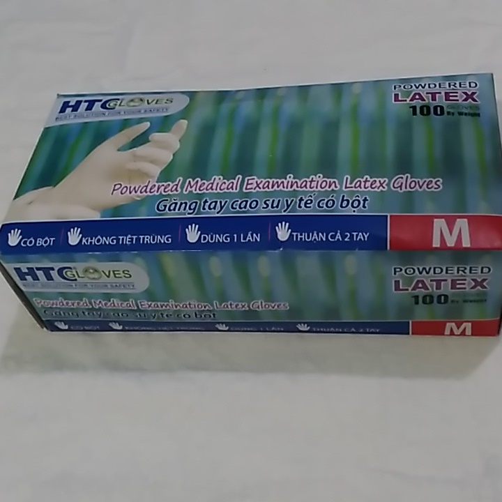 [HCM]Găng tay cao su y tế có bột HTCglove