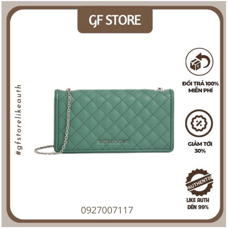 VÍ NỮ CẦM TAY TRẦN TRÁM VÍ CHARL.ES＆KE.ITH QUILTED POUCH HÀNG HIỆU  VÍ DÀI C.N.K0