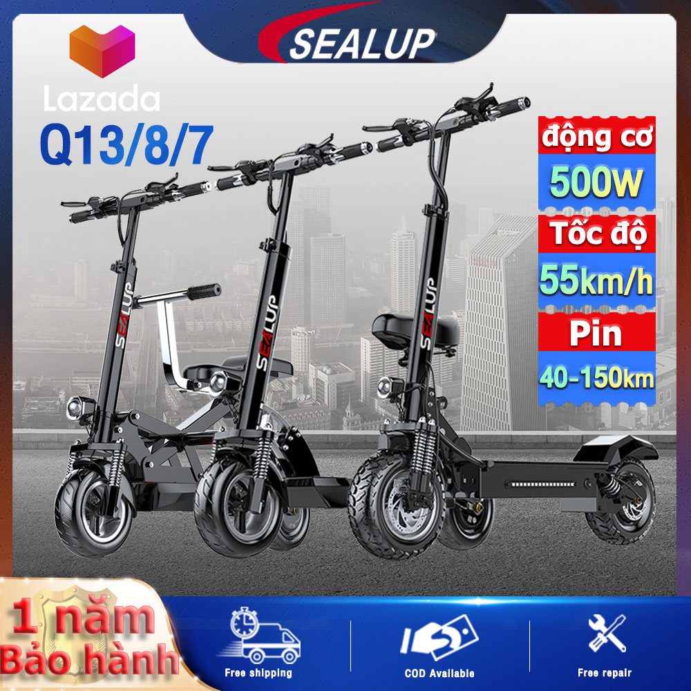 Sealup e-scooter xe điện q7/q8/q13 hiệu suất cao kiểu dáng thành phố có thể gấp lại chống thấm nước chịu tải 200kg 3 điều chỉnh bánh răng tốc độ tối đa 55km/h pin 35-150km chống thấm nước xe scooter