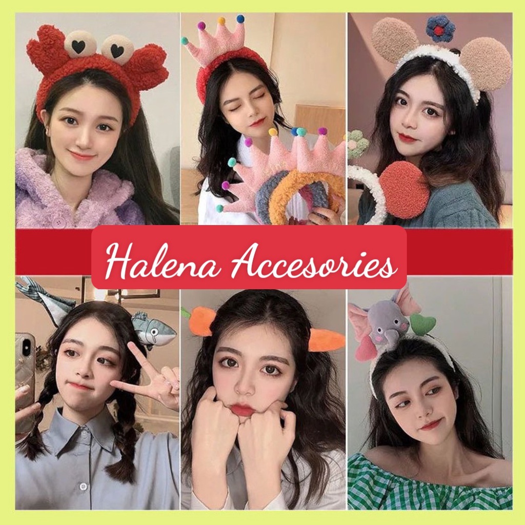 Bờm Tóc Băng Đô Rửa Mặt Cute Cho Nữ Phong Cách Hàn Quốc Nhiều Mẫu Halena