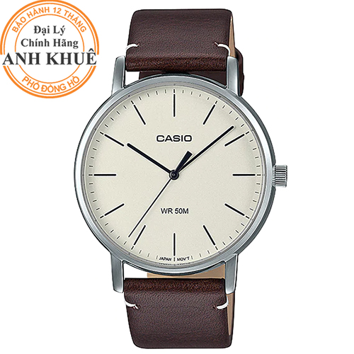 Đồng hồ nam dây da casio anh khuê mtp-e171l-5evdf