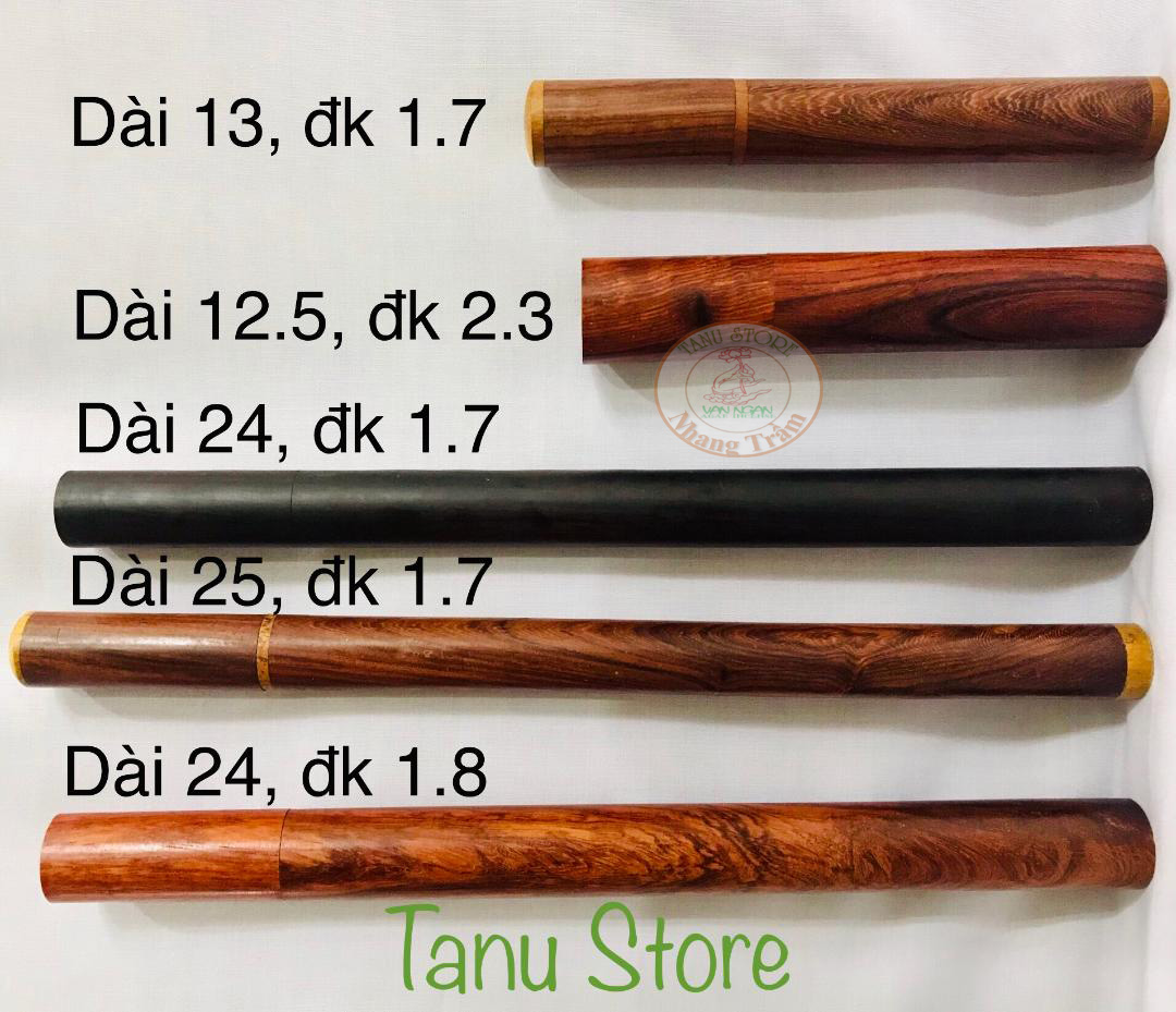 Ống gỗ cao cấp bằng gỗ hương gỗ mùn dùng đựng nhang k tăm- bảo quản nhang và giữ nhang thơm lâu- tanu store
