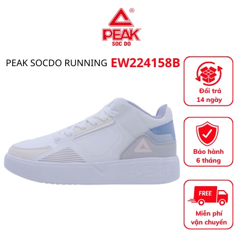 Giày thể thao sneaker nữ casual peak sóc đỏ culture fashion mid-cut ew224158b