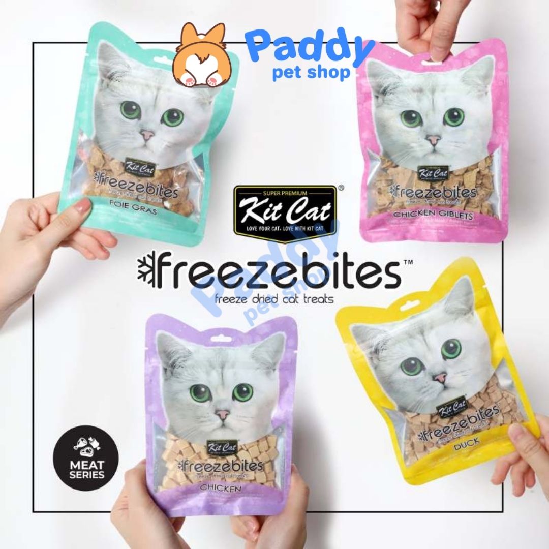 Cá & Gà Tươi Sấy Khô Kit Cat Freeze Bites Snack Cho Mèo 15g