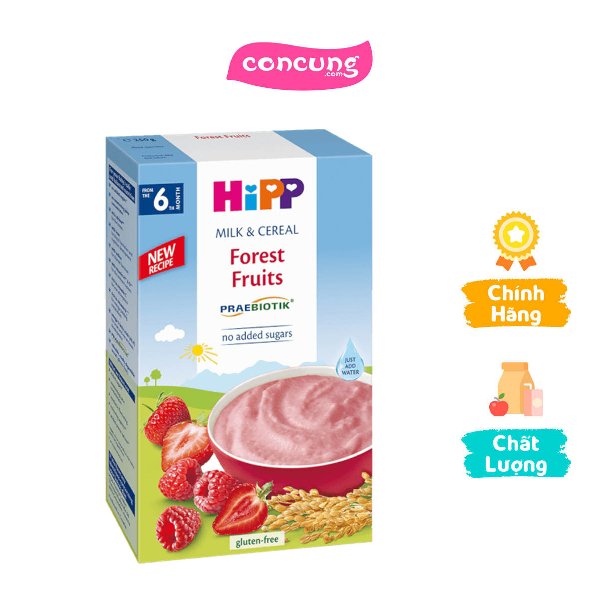 Sản phẩm dinh dưỡng HIPP Bột sữa dinh dưỡng Hoa quả rừng dành cho trẻ từ 6