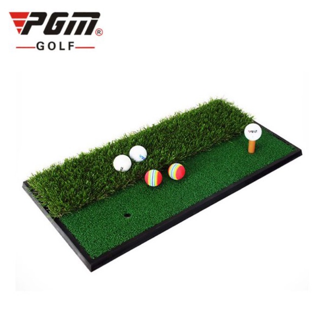 Thảm tập swing golf - pgm double grass mini hitting mat - djd005