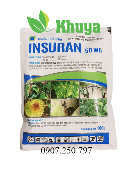 Trừ bệnh Lộc Trời Insuran 50WG 100gr