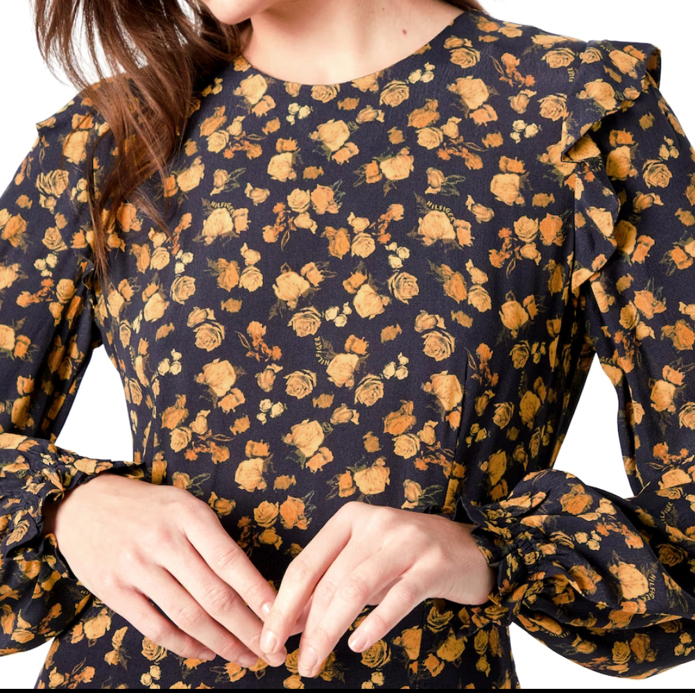 Đầm t0mmy ruffled fit and flare