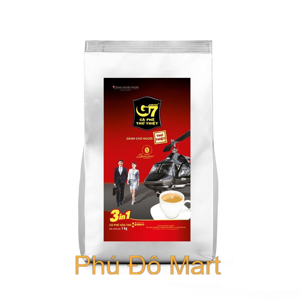 Cà Phê Sữa Hoà Tan G7 3in1 Trung Nguyên - Loại Bịch 1 kg Phù hợp pha máy