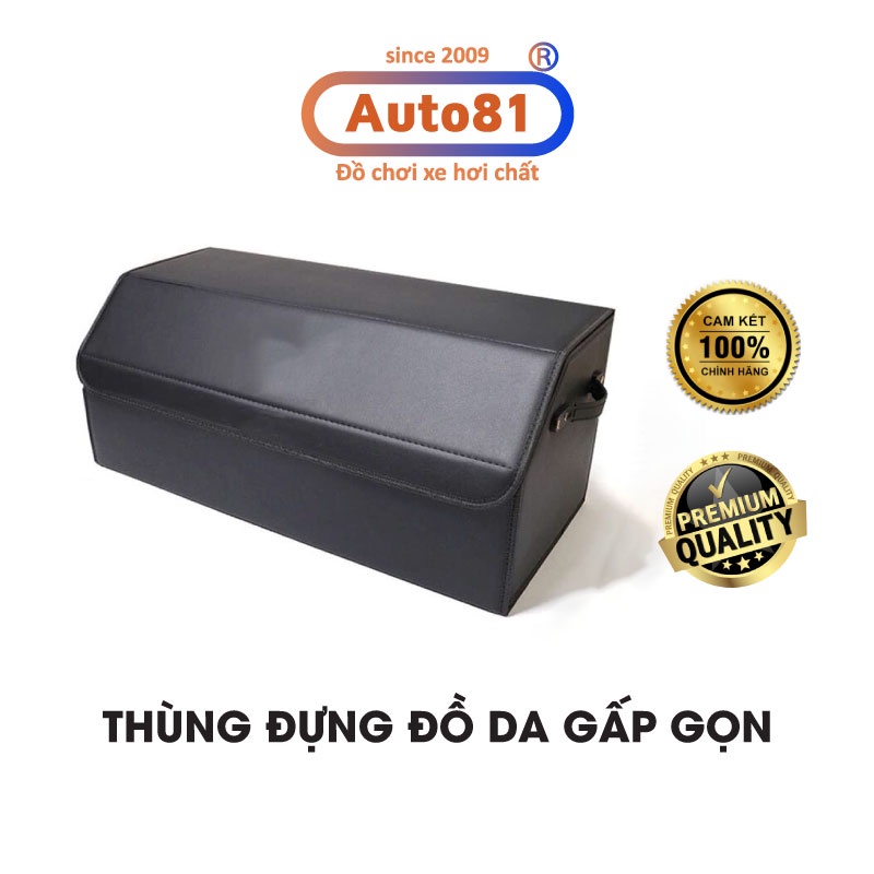 HỘP ĐỂ ĐỔ CỐP SAU XE HƠI CHẤT LIỆU DA CAO CẤP MÀU ĐEN
