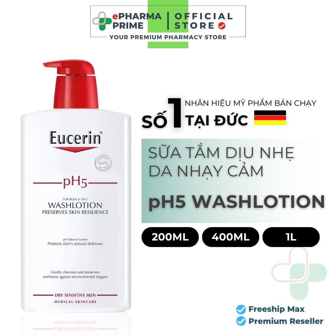 Sữa tắm eucerin ph5 washlotion cho da cơ thể nhạy cảm